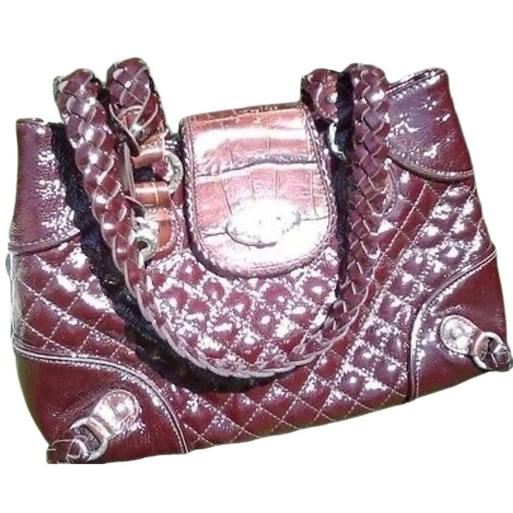 Vintage Brighton Stockade Quilted Leather Handbag